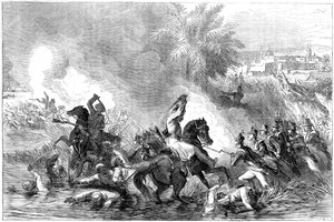 De uitval van het garnizoen van Jalalabad, Afghanistan, 1842 door Unbekannt