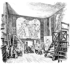 Het atelier van Paul-Jacques-Aimé Baudry, ca. 1880-1882 door Unbekannt