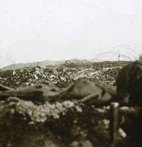 De top, Les Éparges, Noord-Frankrijk, ca. 1914-1918 door Unbekannt