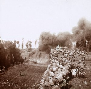 De inname van Bezonvaux door de Duitsers, Verdun, Noord-Frankrijk, ca. 1916-ca. 1918 door Unbekannt