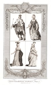 De toenmalige koninklijke familie, gepubliceerd 9 mei 1795 door Alexander Hogg door Unbekannt