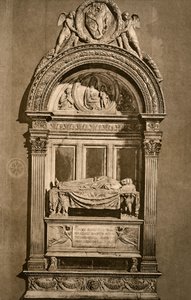 Het graf van Leonardo Bruni c1369-1444, Basiliek van Santa Croce, Florence, 1882 door Unbekannt
