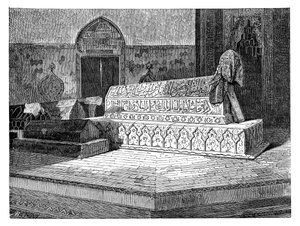 Het graf van Mehmed II in de Groene Moskee, Bursa, Turkije, 1895