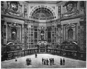 Het Graf van de Laatste van de Medici Familie, San Lorenzo Basiliek, Florence, Italië, 1882 door Unbekannt
