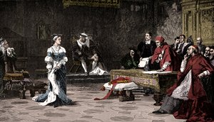 Het proces van koningin Catherine door Unbekannt