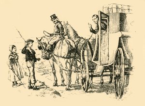 De koets van de leraar ontmoette hen, 1907 door Unbekannt