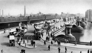 De twee bruggen bij Blackfriars, Londen, 1926-1927 door Unbekannt