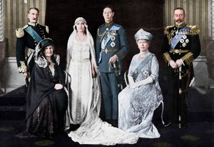 Het huwelijk van de hertog van York en Lady Elizabeth Bowes-Lyon, 1923 door Unbekannt