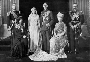 Het huwelijk van de hertog van York en Lady Elizabeth Bowes-Lyon, 1923