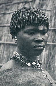 De vrouw van een Zuid-Afrikaanse stamhoofd