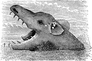De wolf Fenris van de Scandinavische mythologie, 19e eeuw