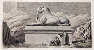Thebe: Karnak (detail) door Unbekannt
