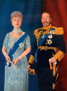 Hun Majesteiten Koning George V en Koningin Mary ten tijde van hun Zilveren Jubileum