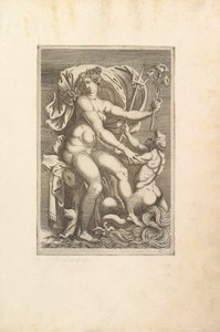 Thetis zittend met een triton door Unbekannt