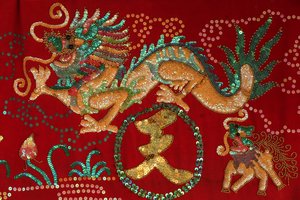 Thien Hau taoïstische tempel. Draak. Ho Chi Minhstad. Vietnam door Unbekannt