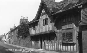 Thomas Becket huisjes, Tarring, Worthing, West Sussex, ca. 1900-1920 door Unbekannt