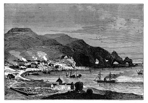 Thorshavn, de hoofdstad van de Faeröer, ca. 1890