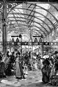 Kaartjesbarrière op het Philadelphia treinstation, Pennsylvania, VS door Unbekannt