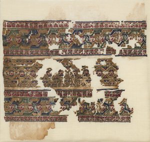 Tiraz met guilloche banden, 1075-1125 door Unbekannt