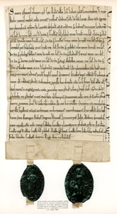 Eigendomstitel voor eigendommen rond de Guildhall, City of London, ca. 1182-1201, 1886