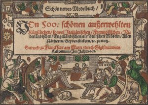 Titelpagina uit Schön newes Modelbuch Pagina 1r, 1608 door Unbekannt