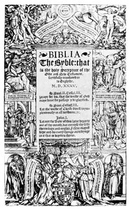 Titelpagina van de Coverdale Bijbel, 1535 1926 door Unbekannt