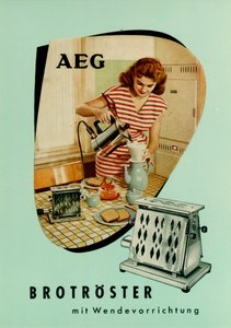 Broodrooster. AEG reclame