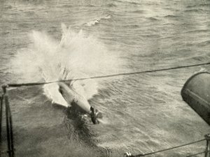 Torpedo die het water ingaat, 1919 door Unbekannt