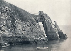 Torquay - De natuurlijke boog London Bridge, 1895