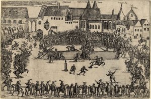 Toernooi in de tijd van Hendrik I de Vogelaar 938, ca. 1575 door Unbekannt