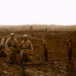Naar La Malmaison, Noord-Frankrijk, ca. 1914-1918 door Unbekannt