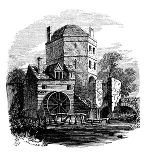 Toren van Franciscaner klooster, Oxford, ca. 1860