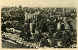 Tower of London. Algemeen Uitzicht vanaf het Zuiden, ca. 1920 door Unbekannt