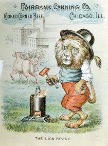 Handelskaart voor de Fairbank Canning Company, Chicago, Illinois, c1890 door Unbekannt
