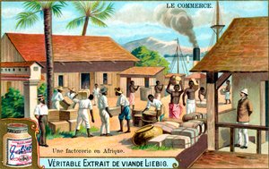 Handel: handelspost in Afrika, ca. 1900 door Unbekannt