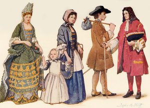 Traditionele kleding tijdens de regeerperiodes van James II - Willem en Mary 1685-1700, 1903, 1937