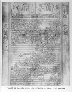 Verdrag van Ramses en het Hettitische volk, Tempel van Karnak, 19e eeuw