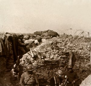 Loopgraven, Champagne, Noord-Frankrijk, ca. 1914-ca. 1918
