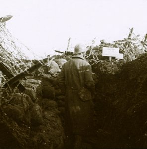 Loopgraven, Cornille, Frankrijk, ca. 1914-1918