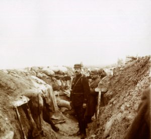 Loopgraven in Champagne, Noord-Frankrijk, ca. 1914-ca. 1918