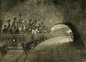 Proefrit op de ondergrondse spoorweg, 1863, ca. 1876
