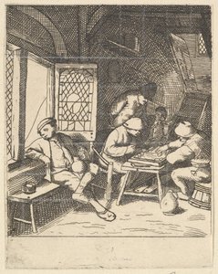 Tric Trac spelers, 1610-85 door Unbekannt