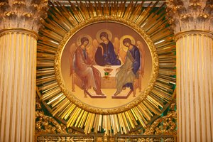 Trinity Kathedraal; Het iconostase; Sint-Petersburg Rusland door Unbekannt