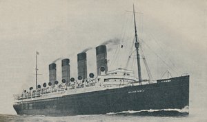 Triomfantelijk voor twintig jaar. De Mauretania, gebouwd in 1907, ca. 1927, 1936