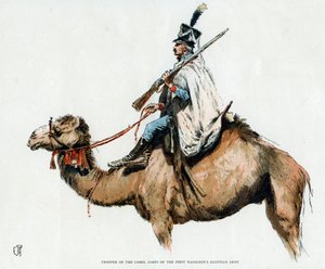 Soldaat van het kameelkorps van het Eerste Napoleonische Egyptische Leger, 1790s 20e eeuw