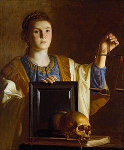 Waarheid presenteert een Spiegel aan de IJdelheden van de Wereld, c1620-1630