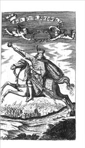 Tsaar Peter I Alexeyevich uit Georg Adam Schleissing Derer beyden Czaaren in Reussland Iwan und Peter Alexewiz, 1693 door Unbekannt