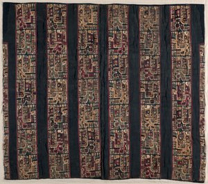 Tuniekfragmenten met vogelkopfiguur, 600-1000 door Unbekannt