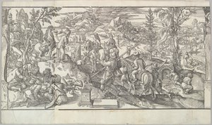 Turkse soldaten in rust van de fries Ces Moeurs et fachons de faire de Turcz Customs, 1553 door Unbekannt