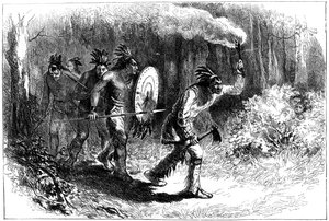 Tuscarora-indianen die voortvluchtigen opsporen, laat 17e-vroeg 18e eeuw c1880 door Unbekannt